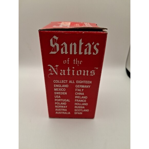 Santa's of The Nations Hand Painted Porcelain Christmas Fig (France) #8910 - Picture 8 of 8